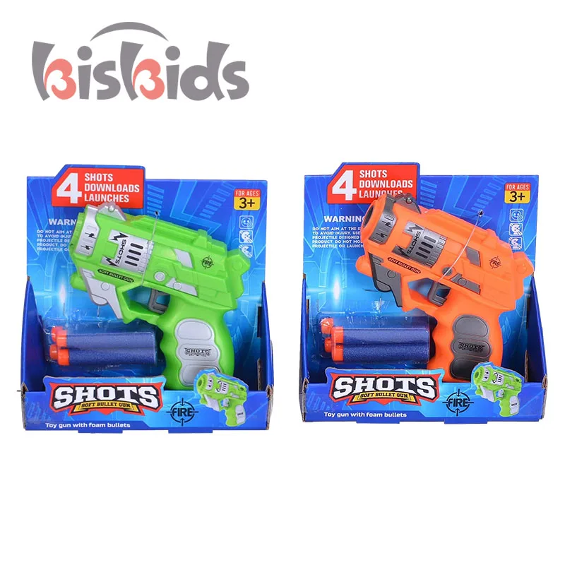 2023new Plastic toy soft bullet gun for kids shoot with 4 soft bullets