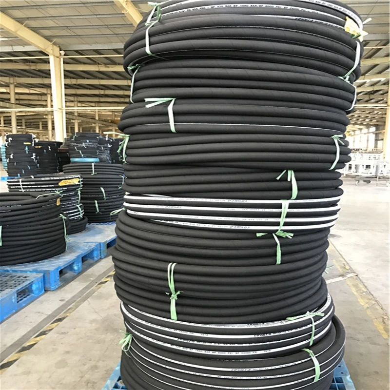 Cheap price Industrial Hydraulic High Pressure Braided Air Rubber Hose Pipe Assembly Flexible Hydraulic Hose Rubber Brake Hose