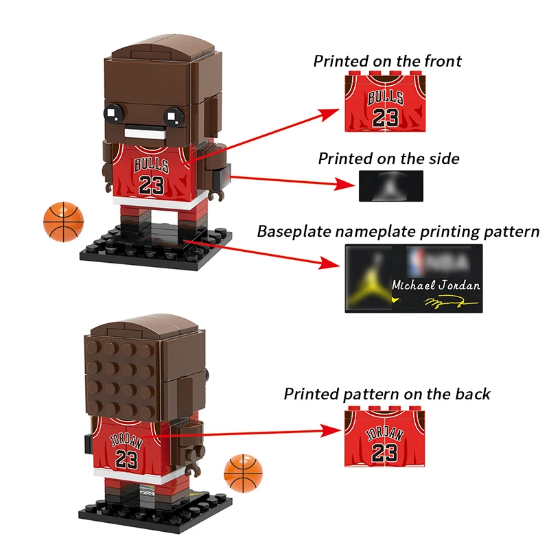 Collection Basketball Sports Star kobe bryant Brick Heads Figures Compatible Brickheadz Building Blocks Toys For Kid