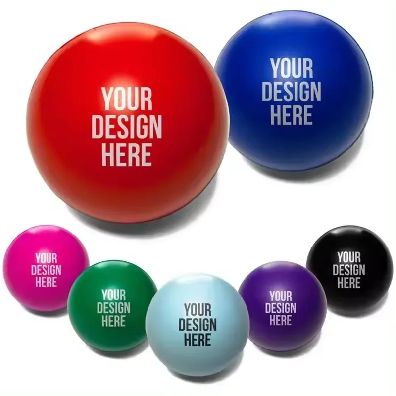 China Durable Promotional Gifts  Release Pressure Toy Custom Logo Color Printing Round PU Foam Anti Squeeze Toys Stress Ball