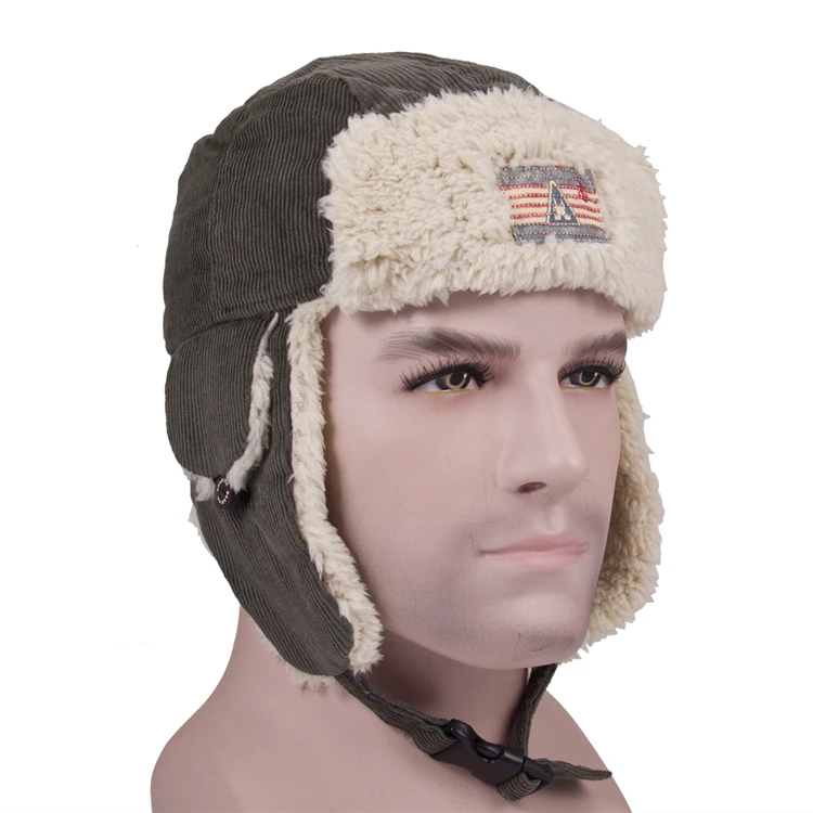 Customized Plush Earmuffs Ear Flap Winter Warm Hat And Caps