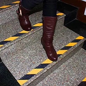 Black & Yellow Hazard Warning Safety Stripe Tape