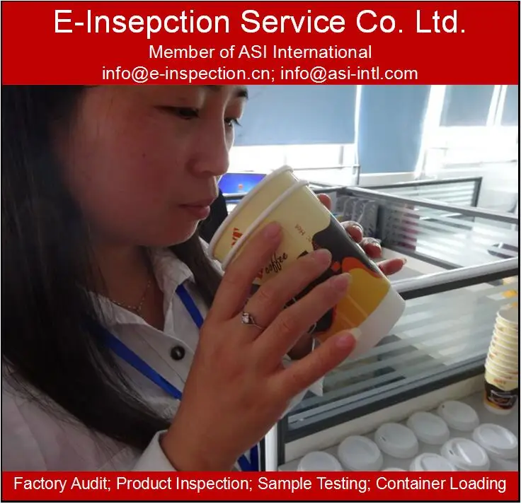 China inspection agent hubei paper cup pre shipment inspection container loading supervision