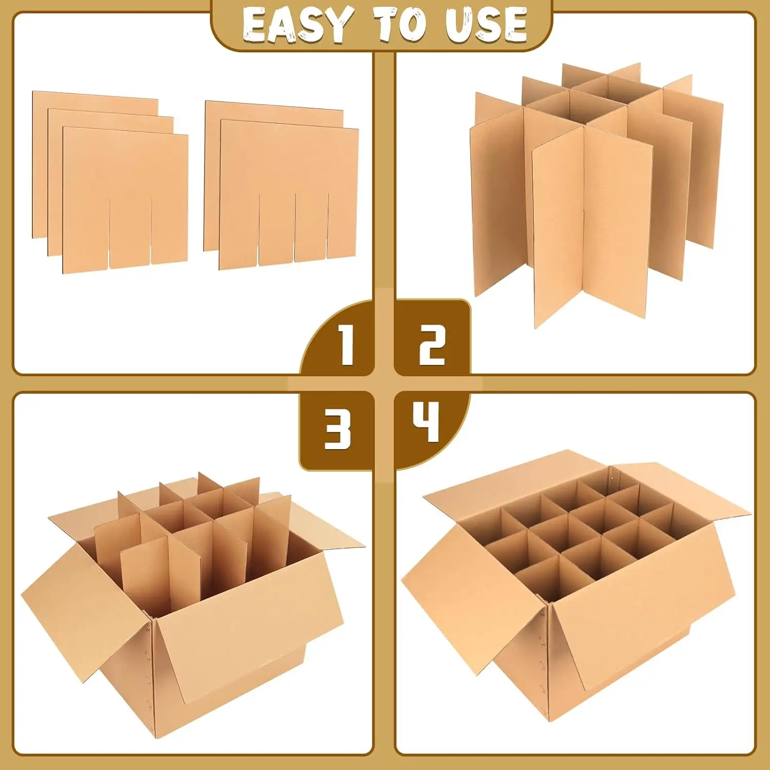 Moving Box  Wine Glassware Dish Packing Moving Boxes,Cardboard Dividers for Boxes