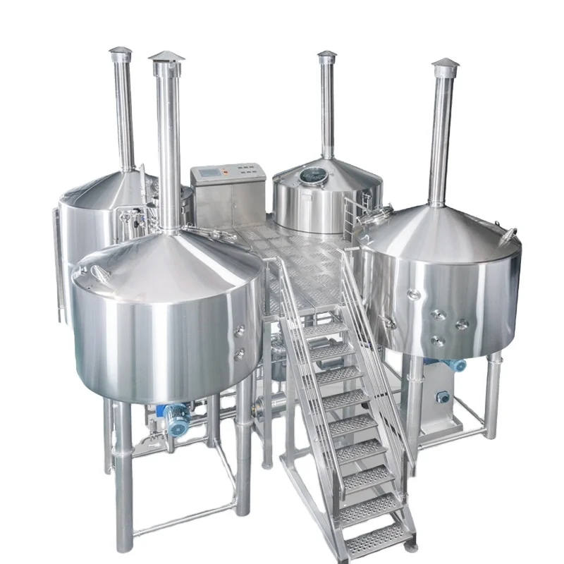 200L 500L 1000L 10BBL Beer Brewing System Brewery Production Machine Mash Lauter Malt Mill Heat Exchanger CIP Fermentation Tank