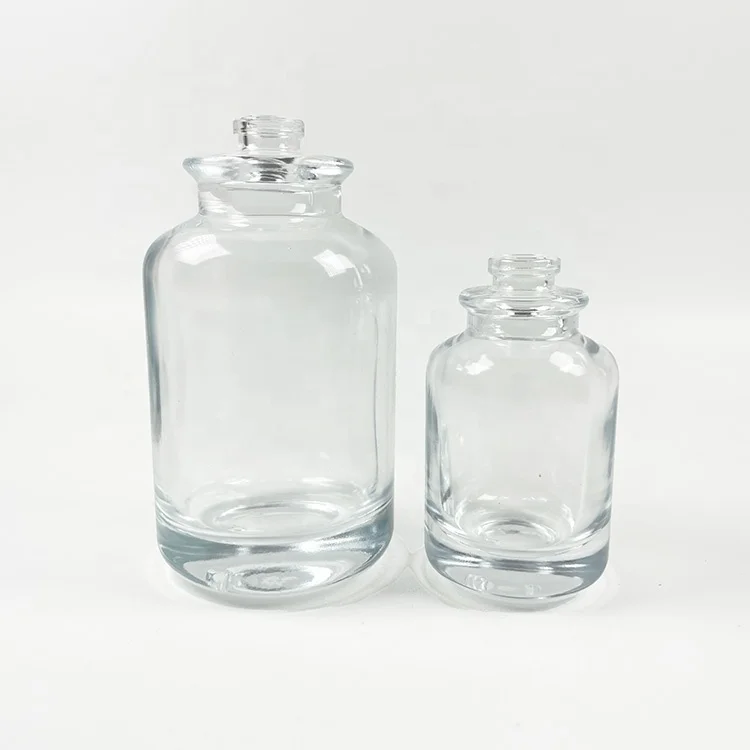 custom clear spray perfume bottle round glass perfume bottle luxury 30ml  50ml 100ml perfume bottle  with box