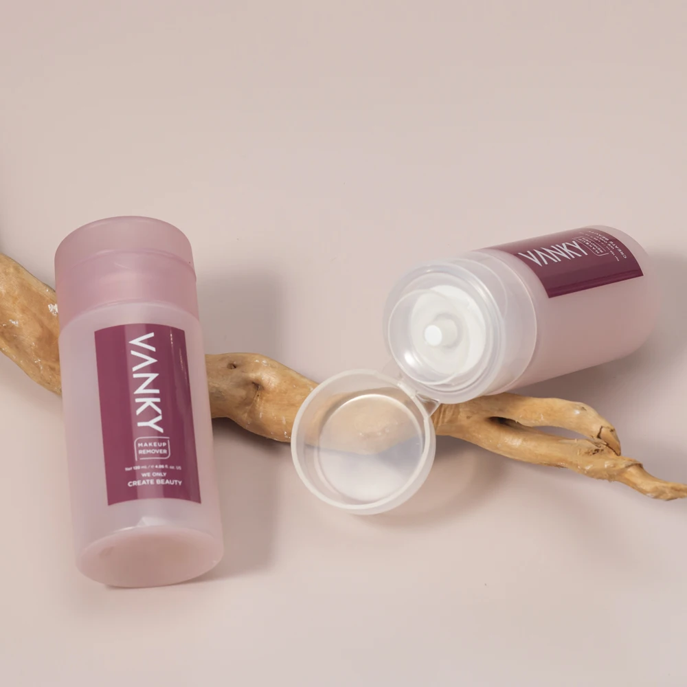 Empty Pet Cosmetic Plastic Bottle Dispenser 80ml Eye Makeup Nail Polish Remover Pump Bottle