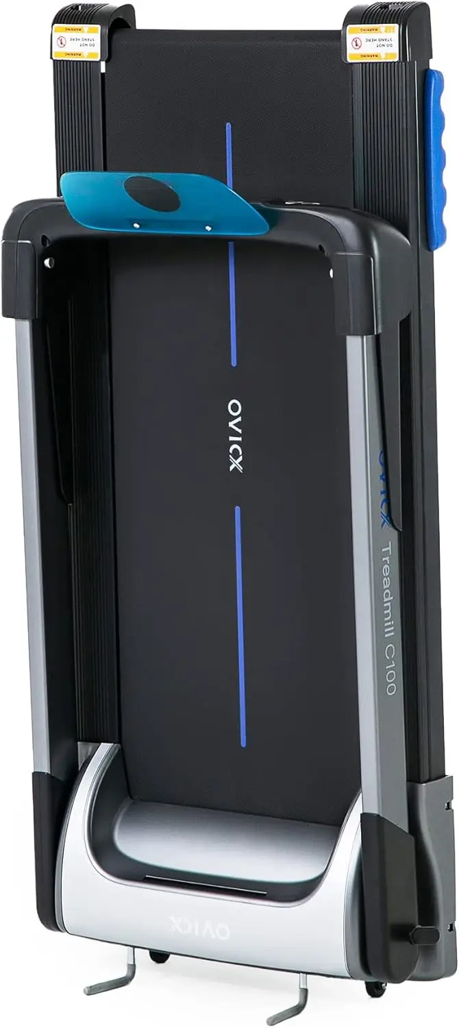 OVICX Q2S Foldable Compact Home Treadmill With Shock Absorption With Bluetooth Connectivity, Fitness Tracking App