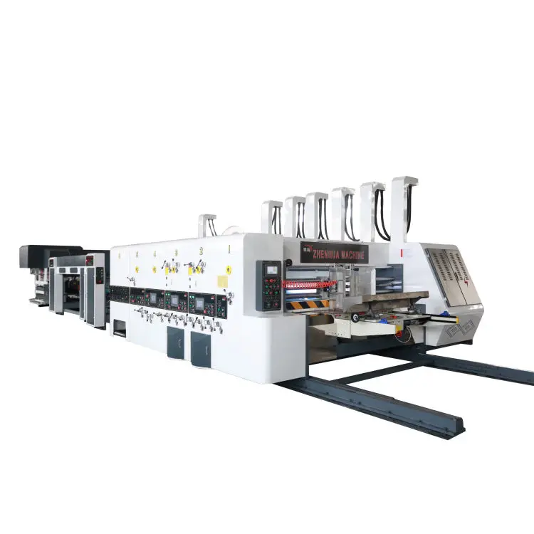 Flexo Printer Slotter Die Cutting Machine Folder Gluer For Corrugated Box