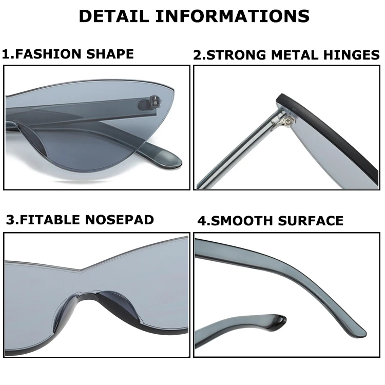 Colorful Wholesale Vendor Cheap Uv400 Cat Eye Shades Lady 1 dollar Sun Glass Oem Women Rimless Sunglass