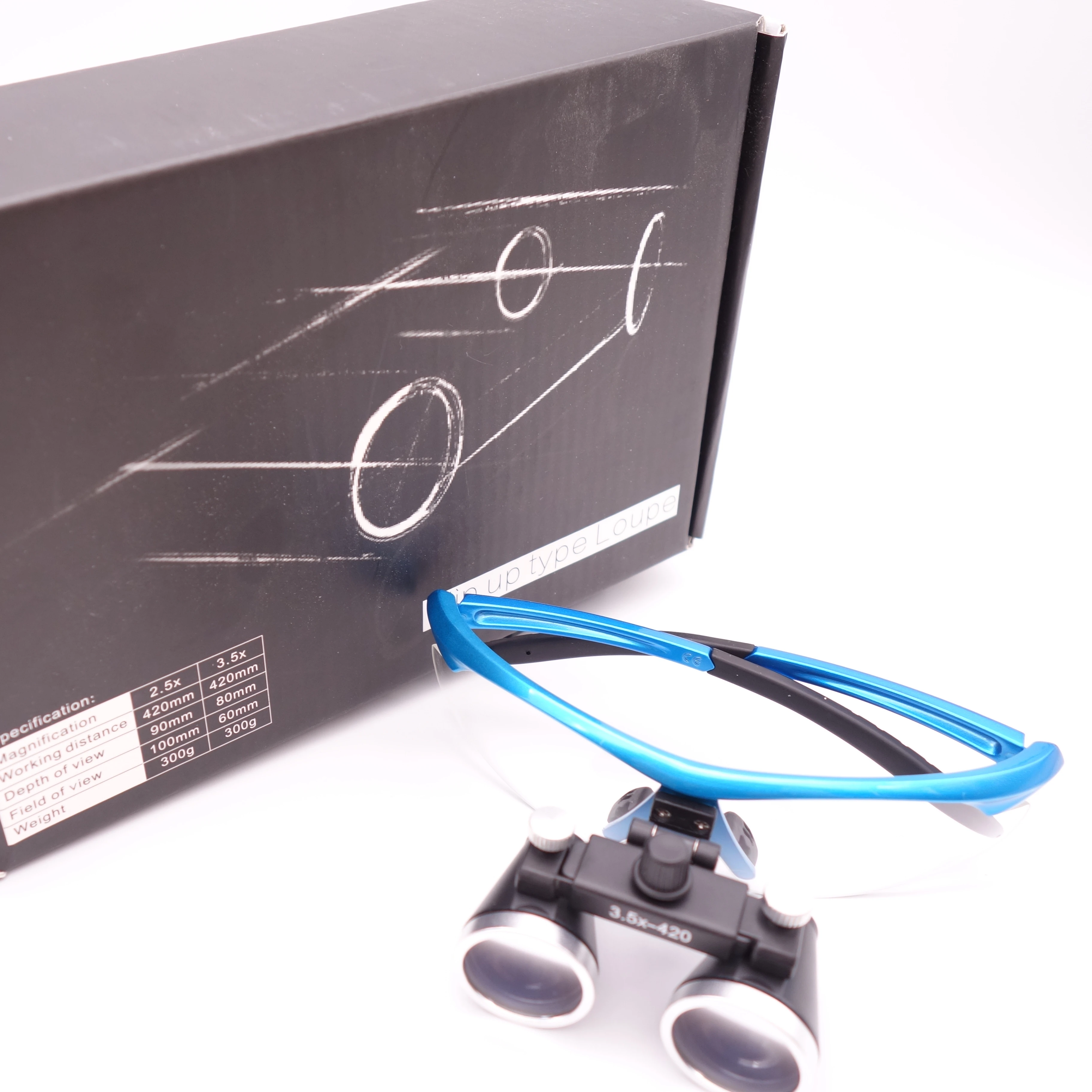 Prismatic binocular loupe Adjustable dental loupes 3w Led headlight magnifying glasses dental surgical loupes