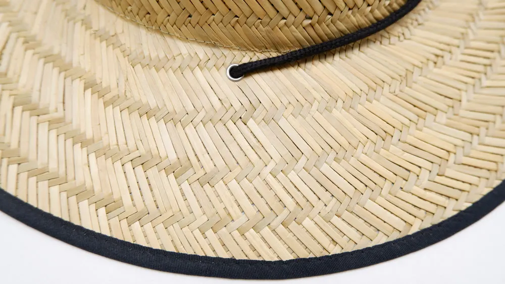 Panama Style Flat Brim Promotion Gift Chin Strap Surf Beach Lifeguard Sun Straw Visor Hat