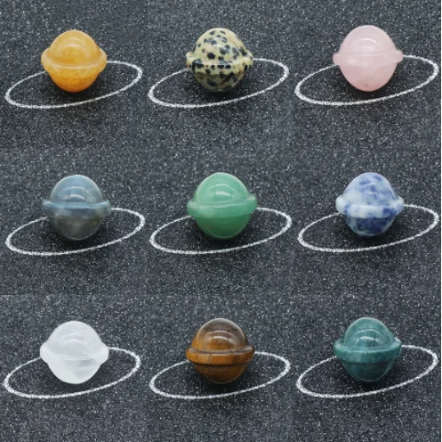 Wholesale Natural Healing Stone crystal semi-precious mini planet Galaxy planet UFO three-dimensional space decoration trinkets