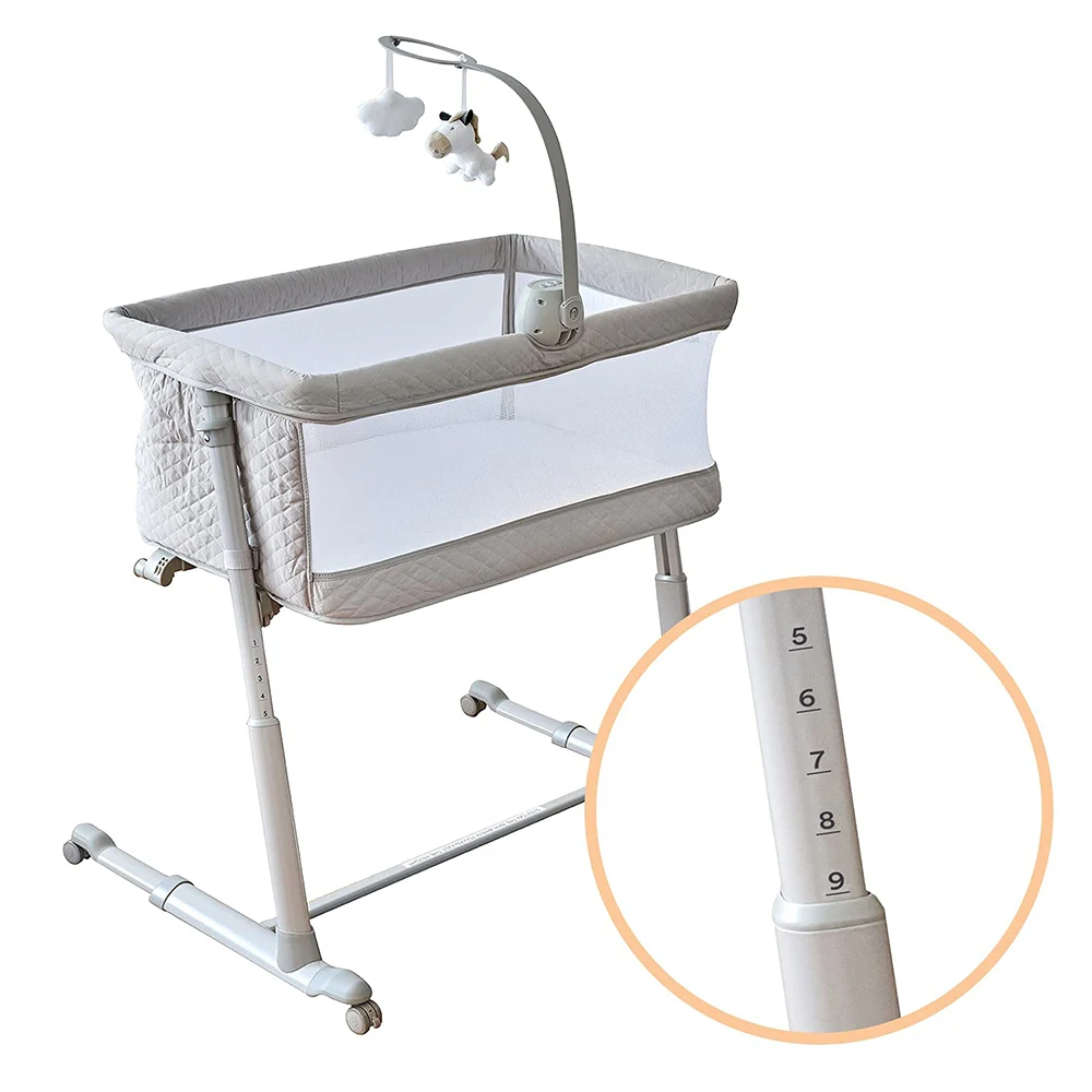 High quality flexible baby born playpen bed indoor co sleeper infant bassinet baby cribs with music toys