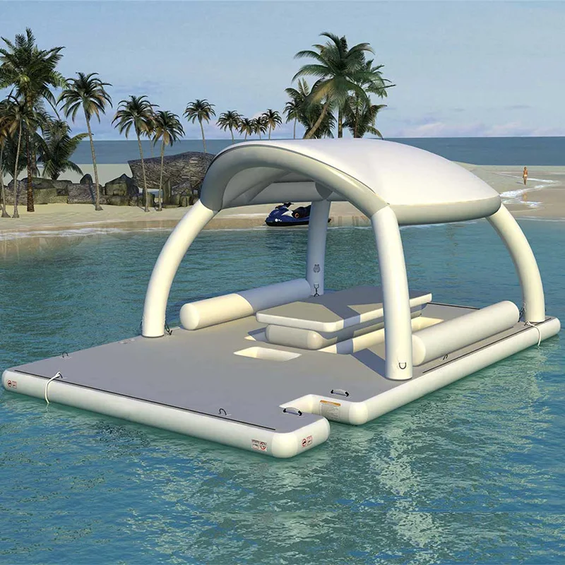 Good Quality Floating Jet Ski Boat Docks Inflatable Floating Pontoon Inflatable Platform Floating Pontoon Dock