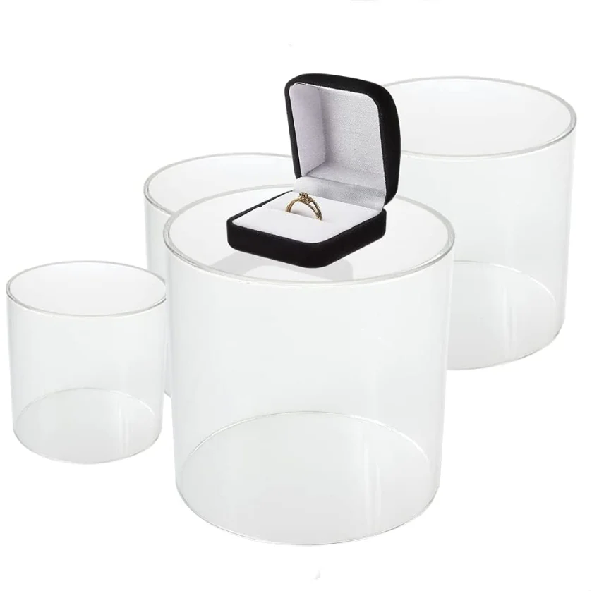 
Hot Sell Acrylic Cylinder Display Stand Cylinder Pedestal Acrylic Set 