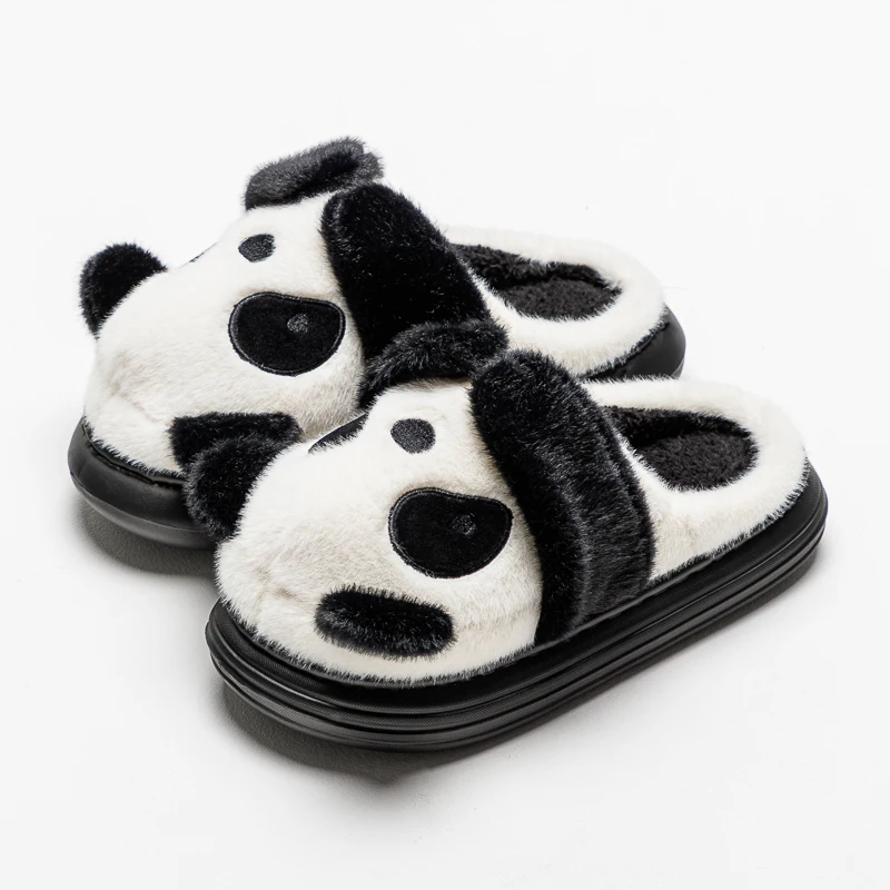Lady Cartoon Panda Cotton Slippers home bedroom comfortable warm soft plush lovely couple cotton slippers winter new style