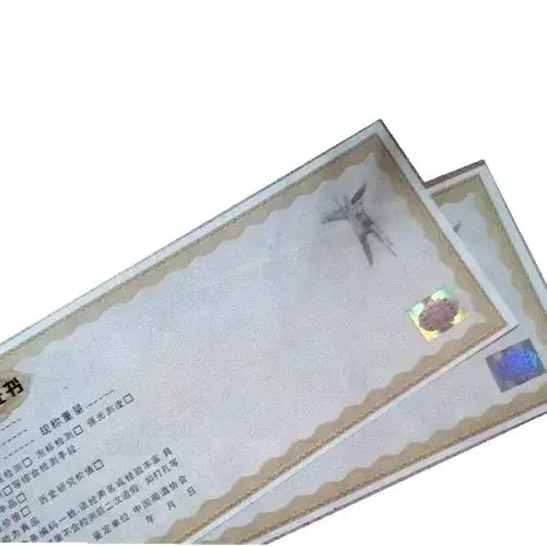 High quality OEM anti-counterfeiting security hologram paper/ tickets/ coupon printing.