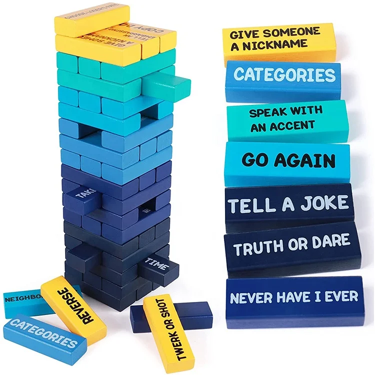 Balance Stacking Game Montesori Toys Educational Wooden Building Blocks Stacking Blocks Tumbling Tower