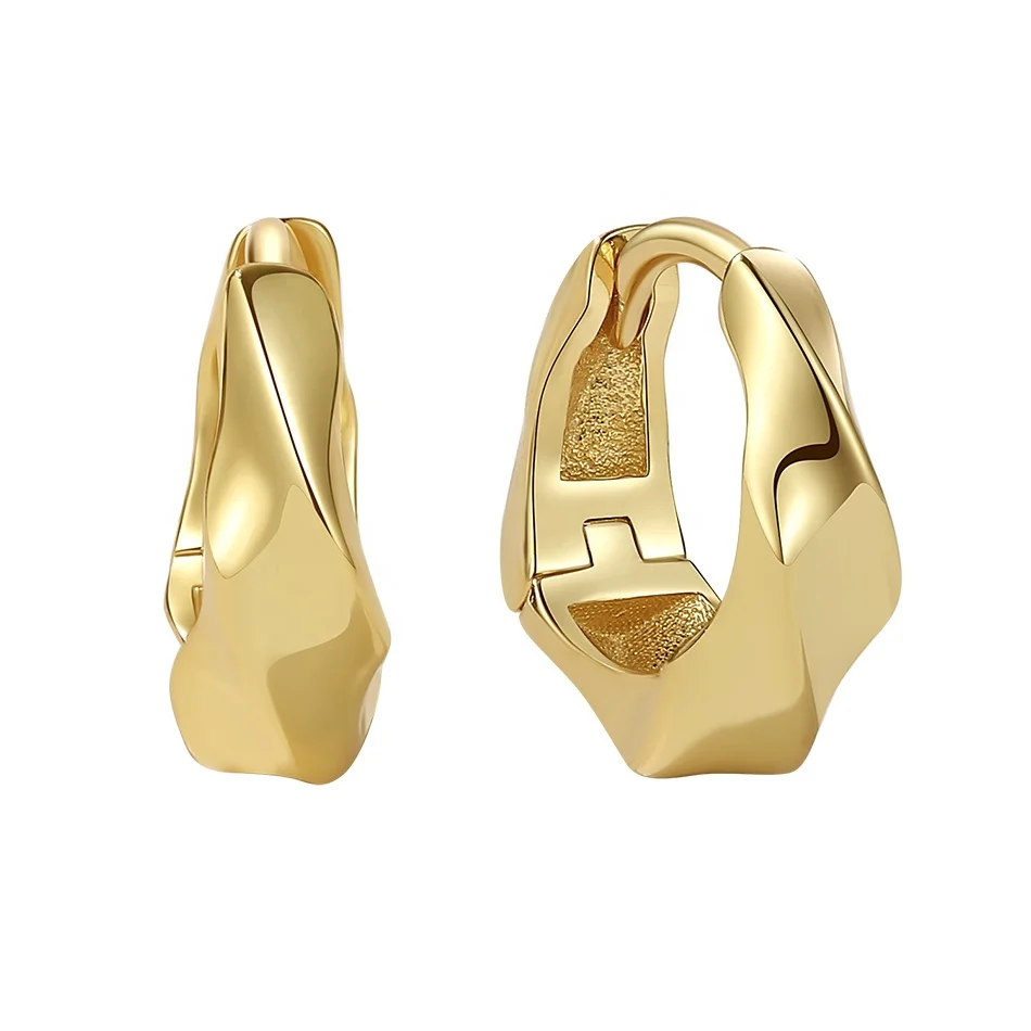 nagosa classic women 925 sterling silver jewellery 18kt 14kt gold vermeil twist hoop earrings