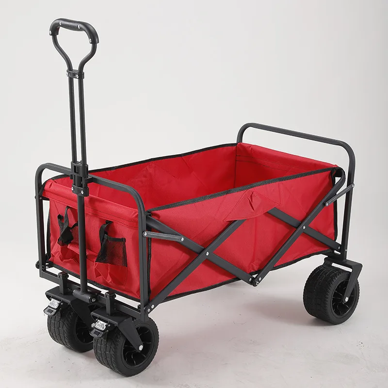 Adjustable Heavy Duty Collapsible Folding Utility Car Wagon Outdoor Camping Cart Beach Picnic foldable Camping pull Wagon