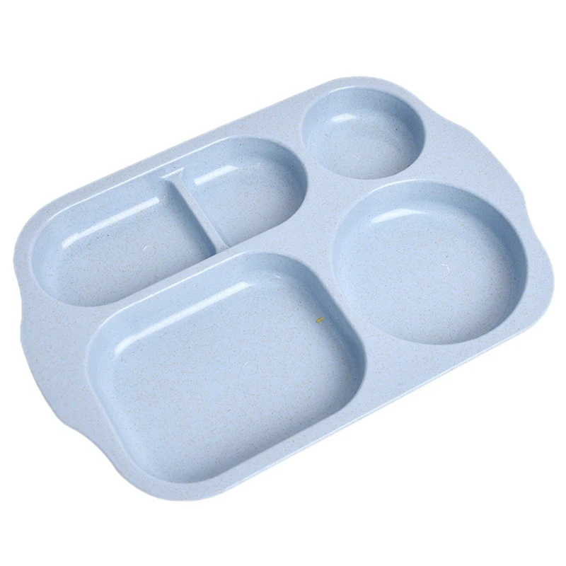 2022 Amazon Hot Sale New Design High Quality Fast Food Dish Eco friendly Wheat Straw School Lunch Food kids lunch plates