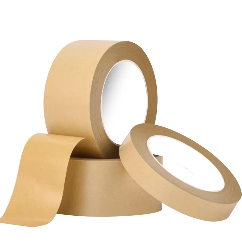 BYSLI Hot melt glue Paper 2 Inch Packing Packaging brown non adhesive kraft paper tape