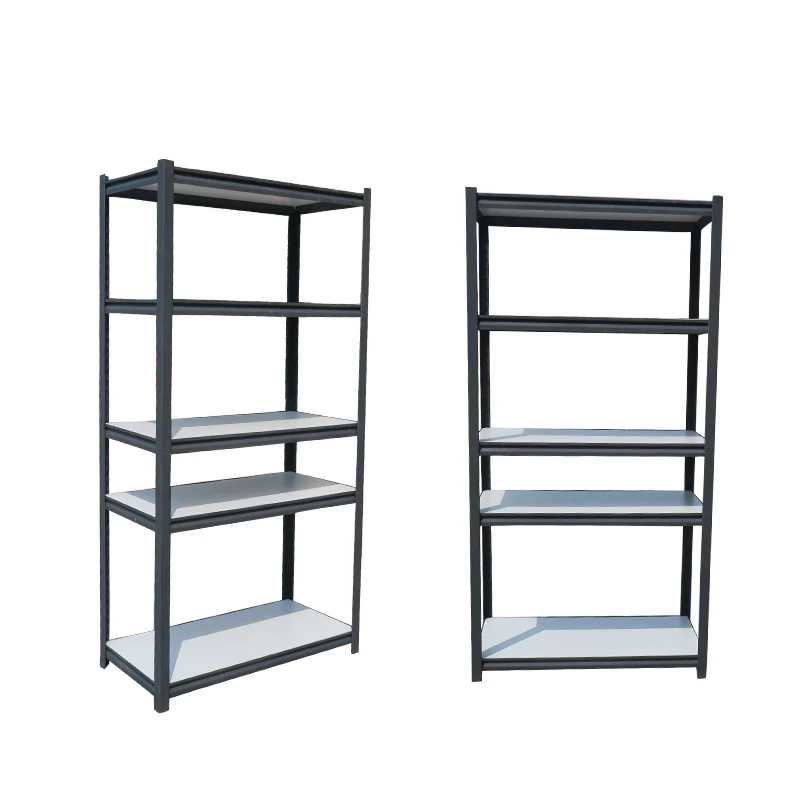 Тяжелые сварные вертикально стальные гаражные стеллажи с полками ДСП