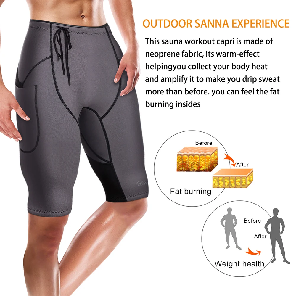 Ultra Stretch Neoprene Wetsuits Pants Snorkeling Black Surf Shorts Men with Pocket