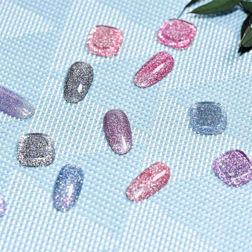 Yanling 2023 Natural Nontoxic UV Gel Supplier Glitter Color Changing Gel Nails Private Label Oem