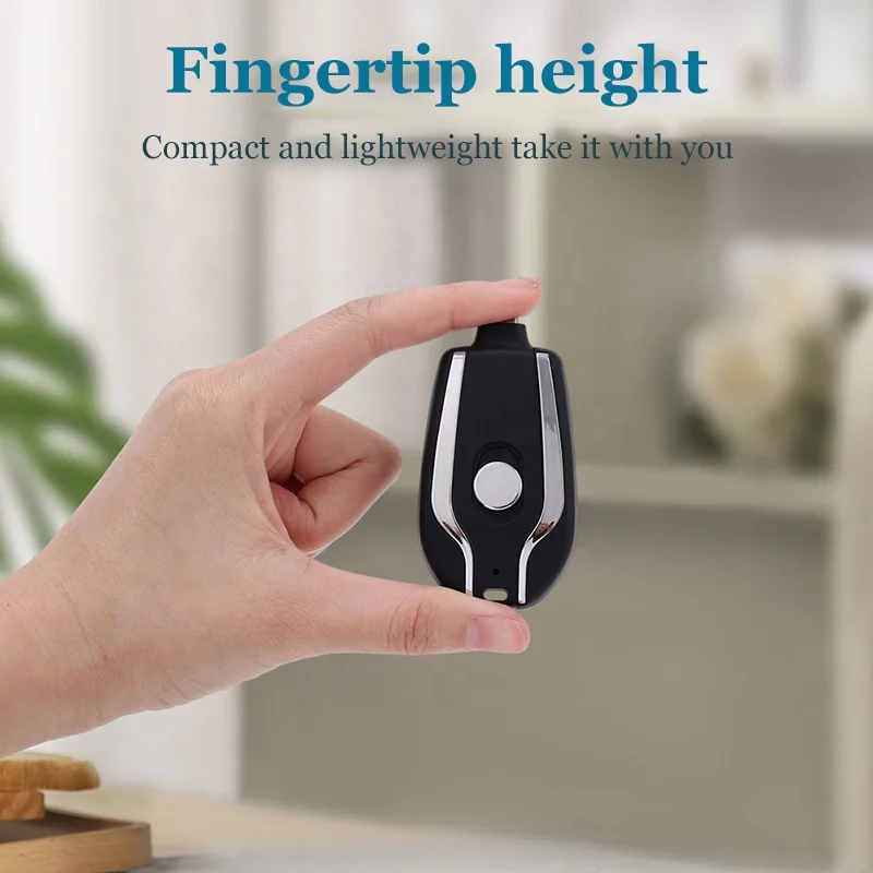 Cute Finger Emergency External battery 1500 mAh Mini Keychain Charger Pod power source portable 1200mAh Power Bank for iphone