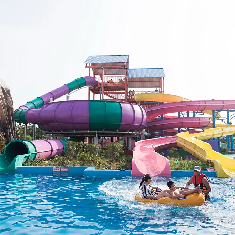 Best Price swimming pool with water slide water amusement park for sale