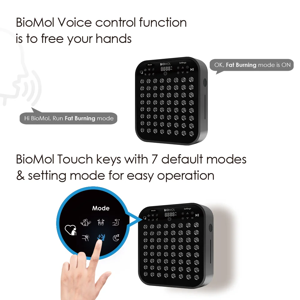 LIYA High End H320 Near Infrared Therapy Light Intelligent Voice Control Red Light Therapy Panel for Muscle Recovery