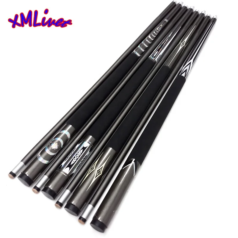 xmlivet cheap 13mm Carbon fibre Billiards Pool cue sticks grey colorful 1/2 split Carbon cue sticks can customize China