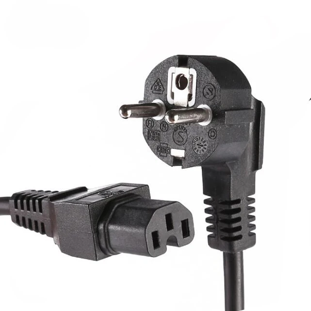 European standard EU 2Pin Power Cable plug to IEC320 C13 C15 AC 10A/6A 250V Lead 3 Pin cable power extension cord