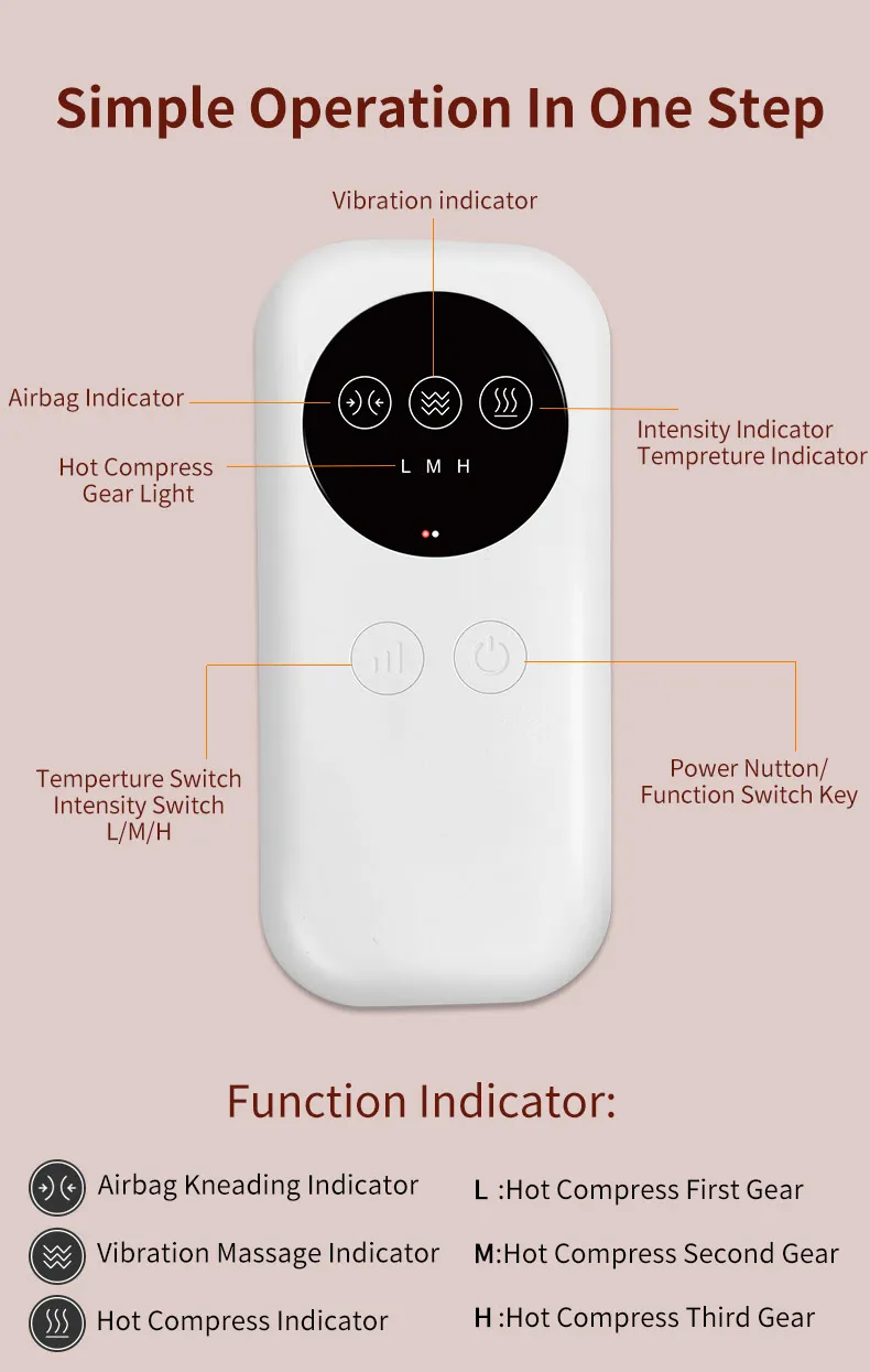 Wireless Heating Air Compression Calf Leg Massager