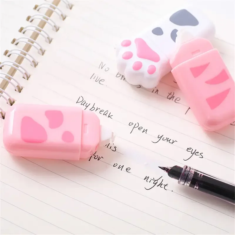Cute Cat Paw Correction Tape Kawaii Stationery Cartoon Correct Band Students Gifts Novelty School Office Correction Supplies