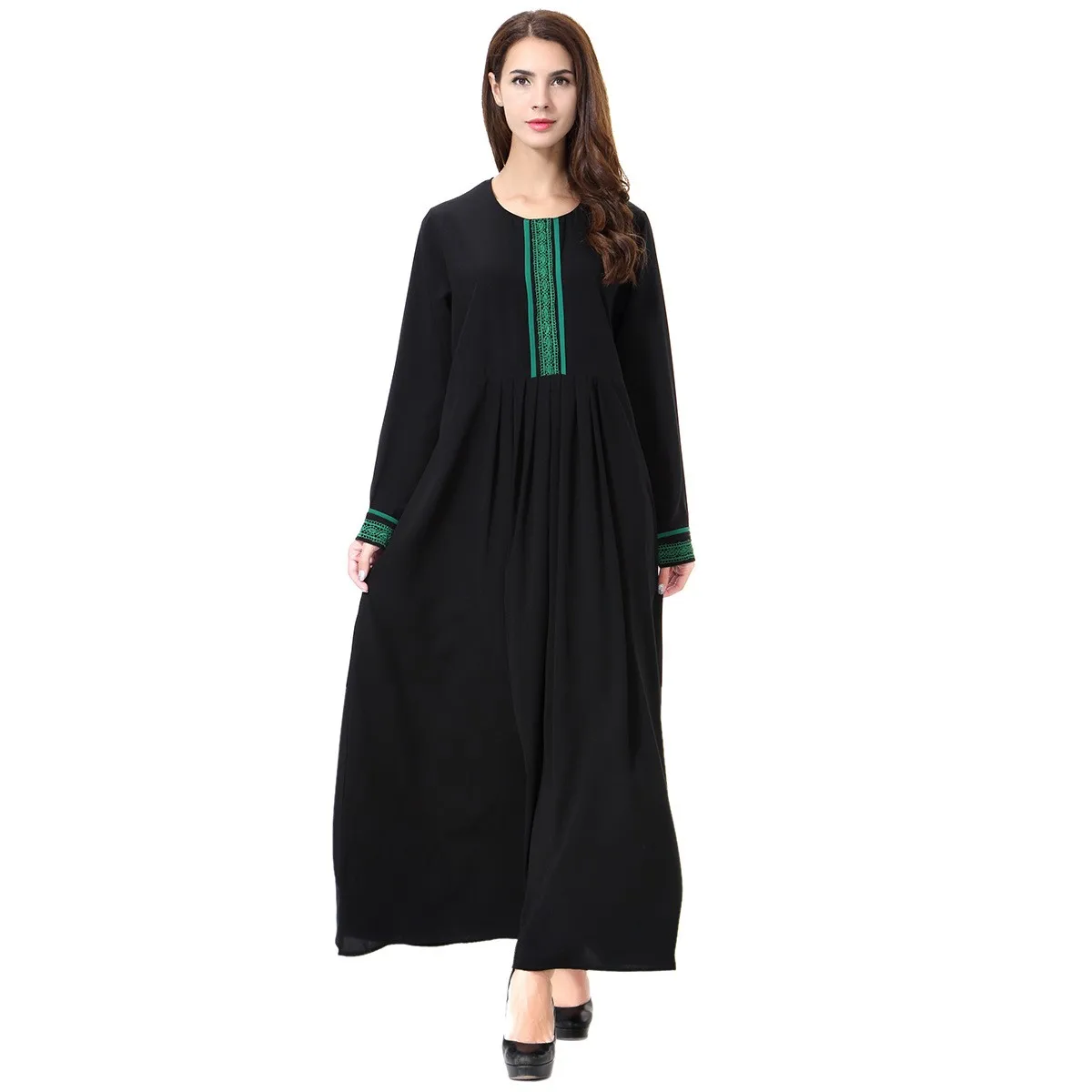 traditional muslim clothing abaya dubai black nida modest evening dress