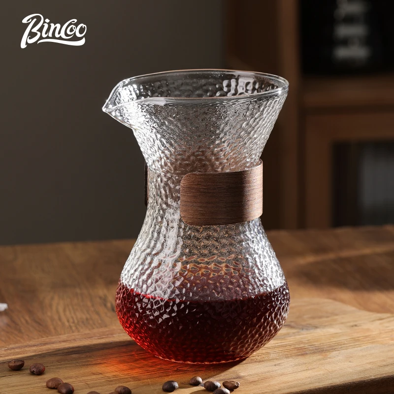 Pour Over Coffee Maker with Double Layer Stainless Steel Filter, 8-Cup, Coffee Dripper Brewer High Heat Resistant Carafe