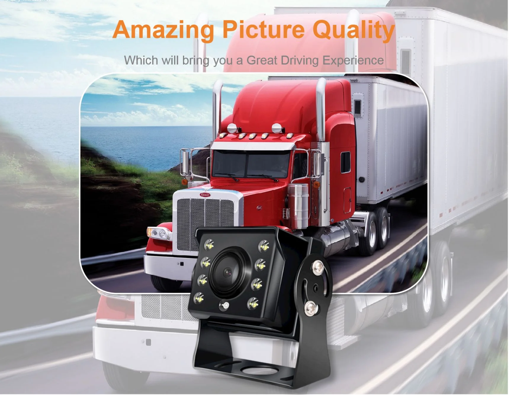 10.36 Inch Bus Monitor AHD Rear View Car Camera 4k Reverse Aid Safety System Car Rearview Mirror Touch Screen Truck Monitor