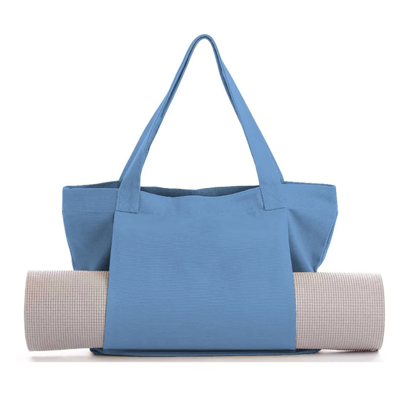 Pink Yoga and Fitness Carrier Bag with Sturdy Handle Foldable Gym Yoga Mat Holder Bag Canvas for Women Fitness Yoga Sports Bag
