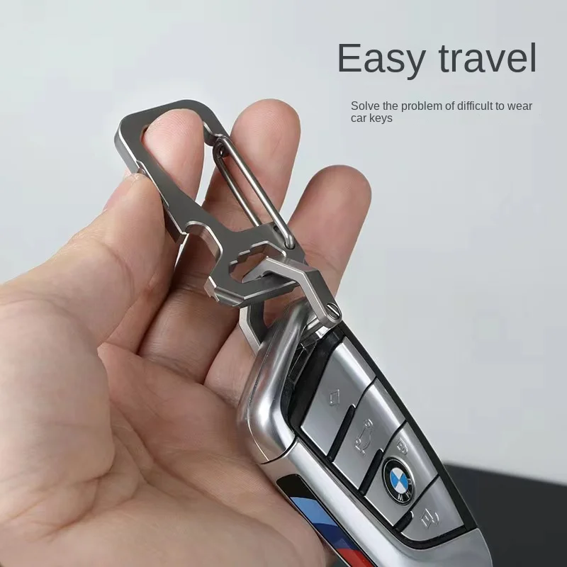 Titanium Alloy Multi-Function Mini Lock Buckle Outdoor Car Remote Control Connection Horseshoe Pendant Key Buckle D Armour