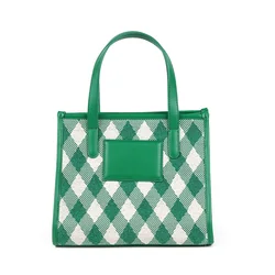 Factory wholesale 2022 young lady leather handbag women popular design plaid handbags