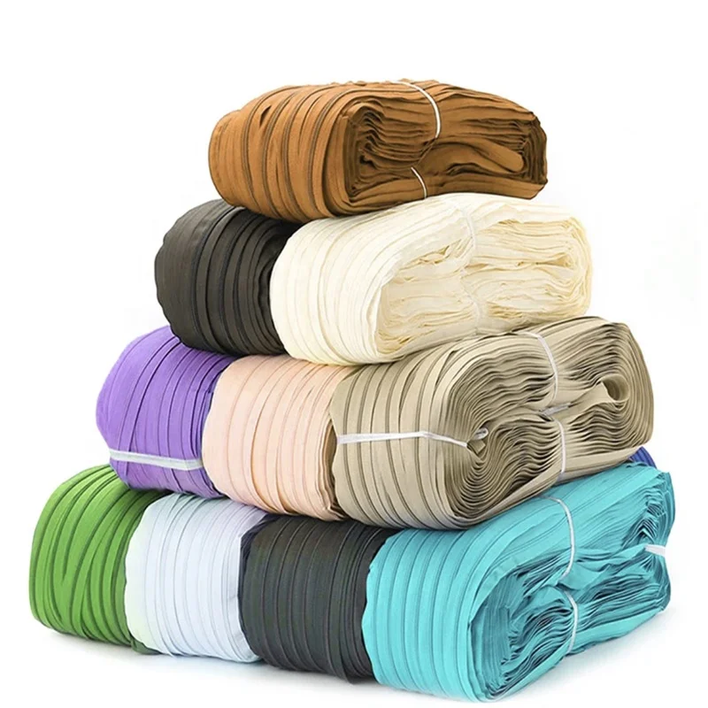 Factory Wholesale 5# Textile Sewing Accessories Luggage Clothing Nylon Coil Zipper Tape Colorful Nylon Zipper For Bags Pants