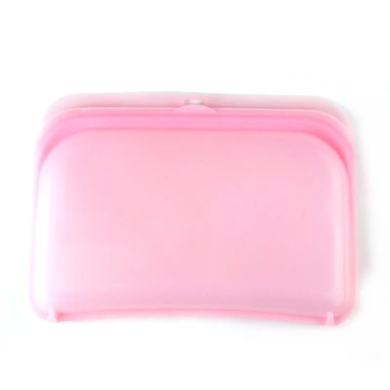 Eco-friendly leak-proof reusable frozen liquid silicone food storage bag Reusable food ziplock bag