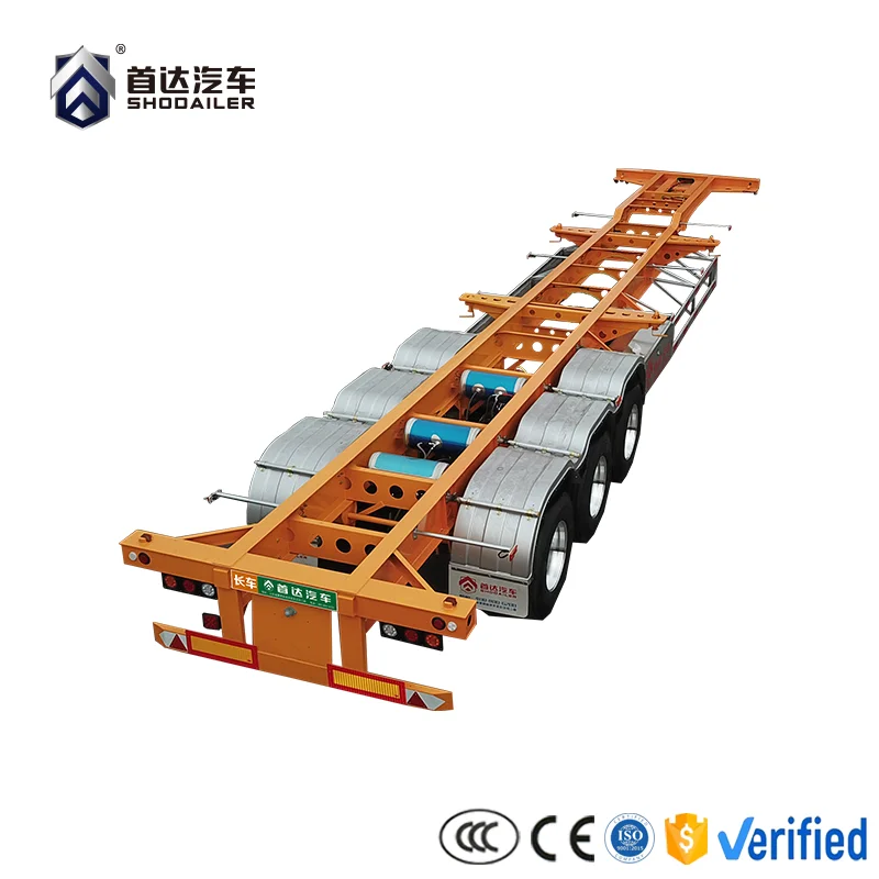 aluminum 40ft container trailer container trailer carrier transporter car trailer for container