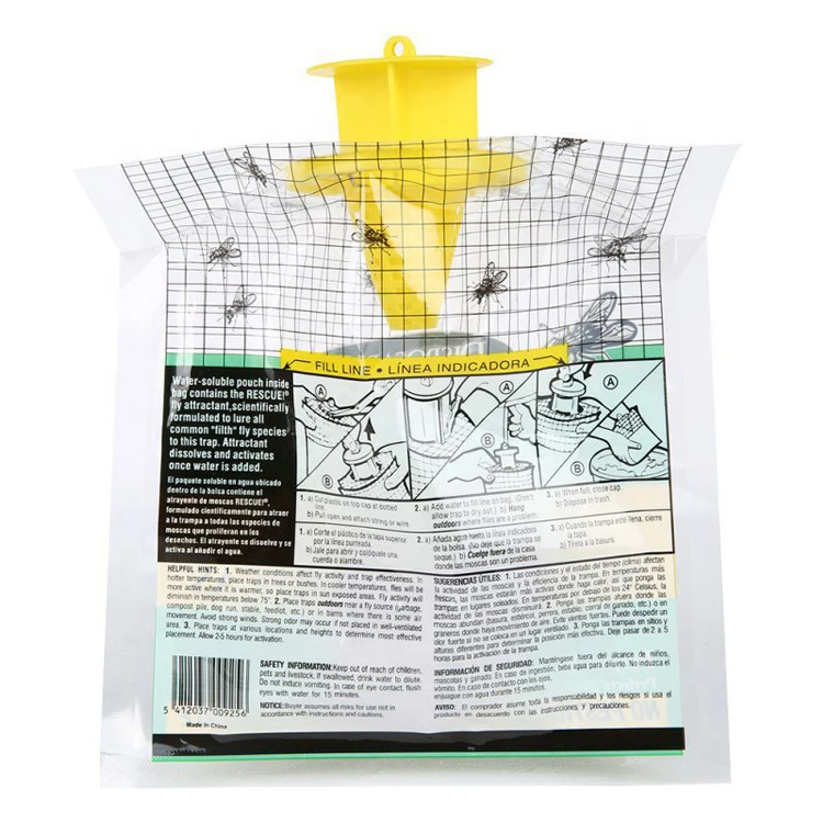Outdoor Pest Control Garden Hanging Disposable Fly Fruit Trap Big Bag Fly Catcher