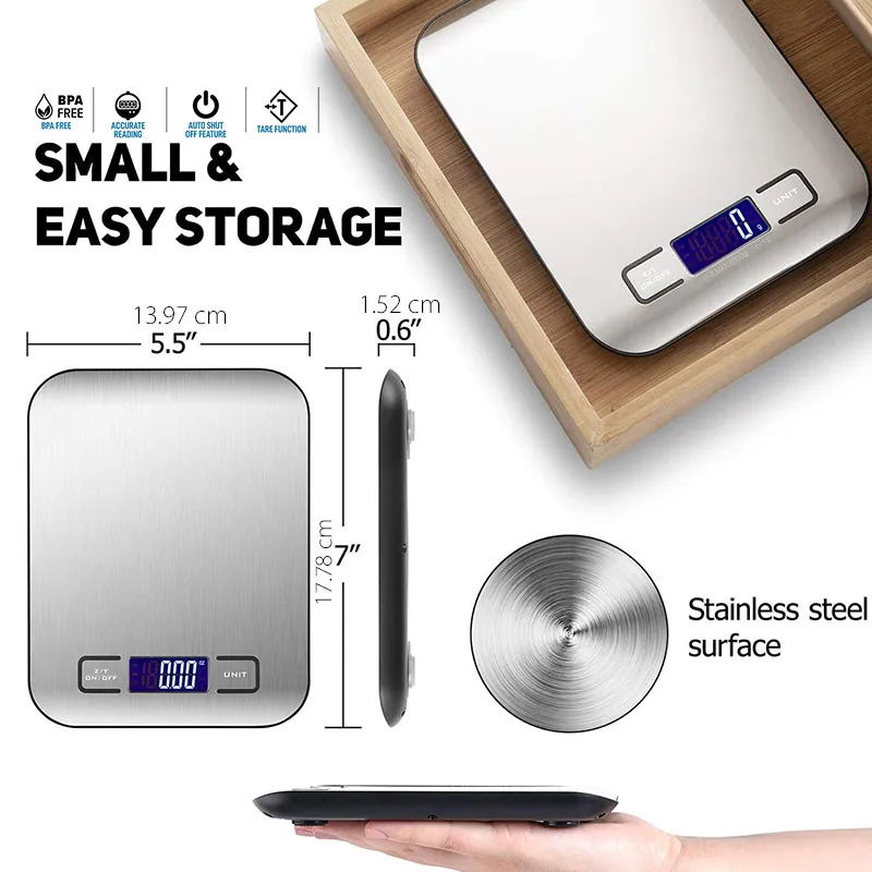 SY532 Wholesale Stainless Steel Kitchen Weighing Scale Multifunction Waterproof Digital Food Scale