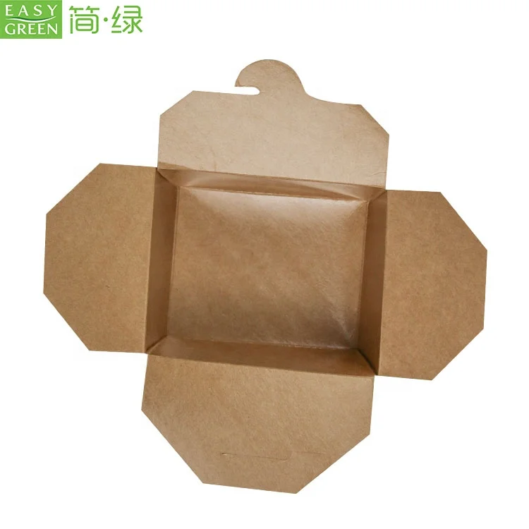 Easy Green disposable food to go kraft paper food packaging lunch box