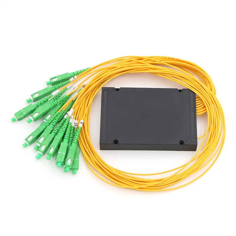 Factory supply Low Loss ABS Cassette Type Fiber Optic PLC Splitter 1 8 SC fiber optic splitter box type PLC for ftth